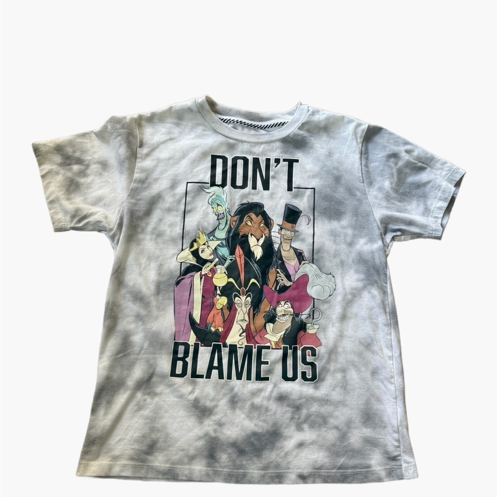 Disney Villains Gray Tie-Dye Kids T-Shirt